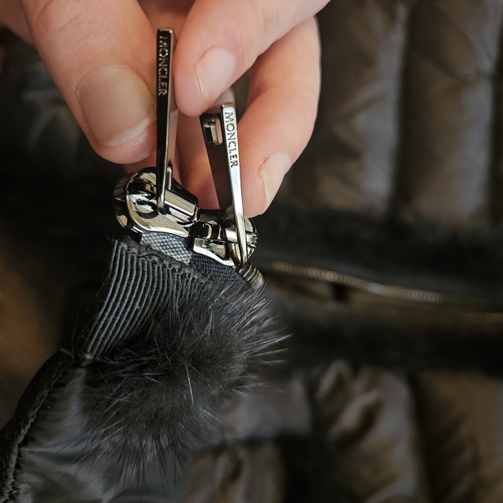 Moncler Puffer Down Black with mink fur accent Jacket - Picture 10 of 14